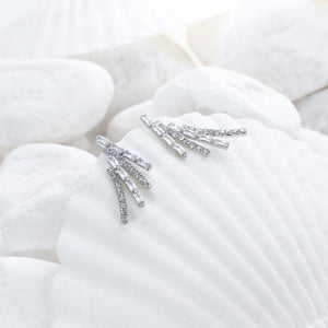Silver Diamond Earrings - Josephine & Me